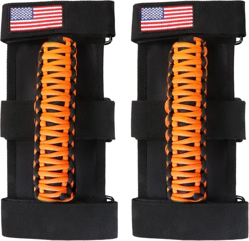 Miniatura 13 de 2 asas de agarre para barra antivuelco, mango de agarre de paracaídas para Jeep Wrangler YJ TJ JK JL y Gladiator JT 1955-2024 UTV ATV, apto
