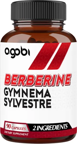 agobi Suplementos de berberina de 500 mg con Gymnema Sylvestre - Fórmula súper concentrada para el sistema inmunológico, la salud de la circulación,