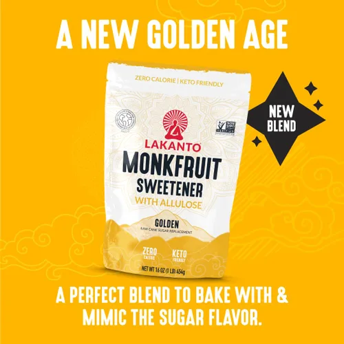Miniatura 4 de Lakanto Golden Monk Fruit Sweetener con alulosa, sustituto de azúcar de caña cruda del extracto de fruta de monje, reemplazo de azúcar crudo