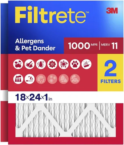 Miniatura 17 de Filtrete - Filtro de aire para aire acondicionado y calefactor, 2 x 24 x 1 pulgadas, MPR 1 MERV 11, defensa contra alérgenos, paquete de 2