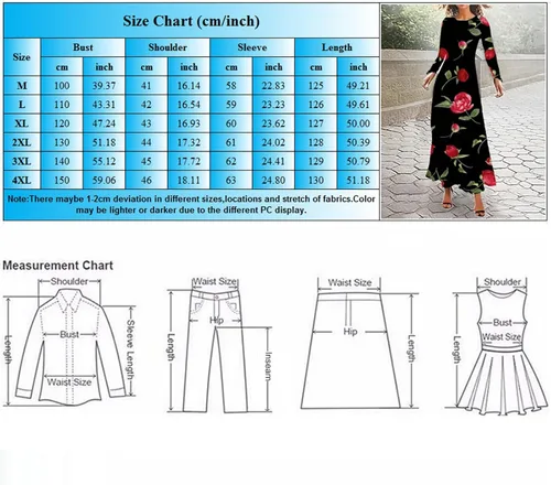 Miniatura 6 de 2023 Vestido de manga larga con cuello vuelto para mujer, estilo vintage, con volantes, vestido largo bohemio casual acampanado
