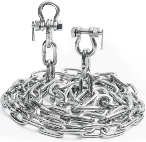 Miniatura 10 de 1/4" or 5/16 Chain for Boats, 316 Stainless Steel Boat Anchor Chain Kit, Marine Grade Anchor Lead Chain w/ 2 Pcs Anti-Off Double Shackle Link Ends
