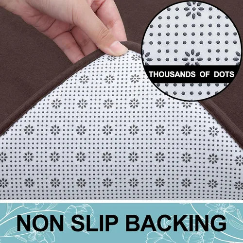 Miniatura 6 de Smiry Tapete de baño de espuma viscoelástica de 30 x 20 pulgadas, extra suave y absorbente, antideslizante, lavable para suelo, ducha y bañera
