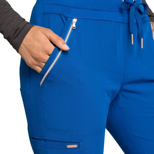 Miniatura 3 de CHEROKEE Statement - Pantalones descartables de tiro medio, pierna recta, con cordón para ajustar.