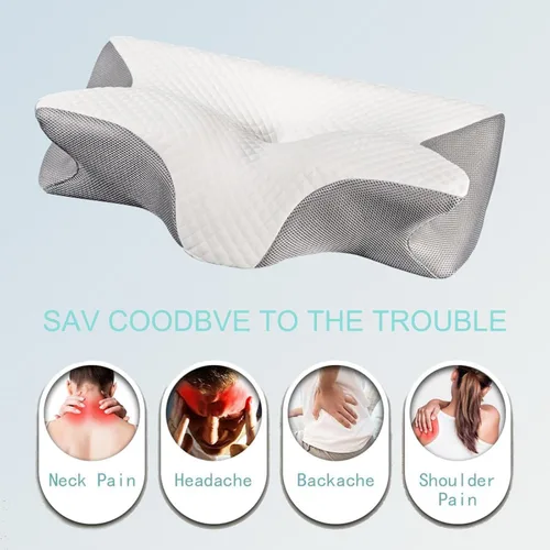 Miniatura 3 de Doreve Cloudfaser - Almohada cervical para el cuello, almohada de alivio del dolor y dormir, contorno ergonómico para dormir de lado, cuello