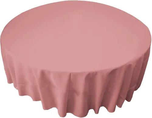 Miniatura 106 de LA Linen - Mantel redondo lavable de popelina de poliéster, resistente a manchas y arrugas, 51", mantel de tela para comedor, cocina, fiesta, Negro