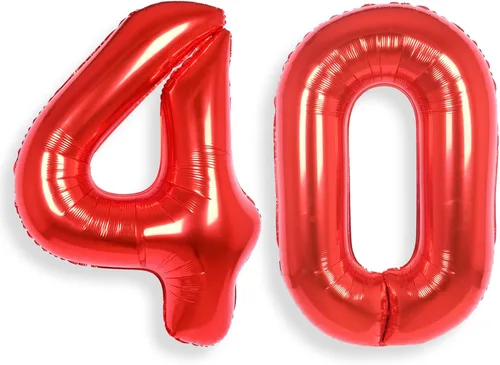 Miniatura 41 de AULE Globos de helio con letra roja S, de 40 pulgadas, grandes, gigantes, de lámina de mylar, rojos, para decoraciones de cumpleaños, aniversarios