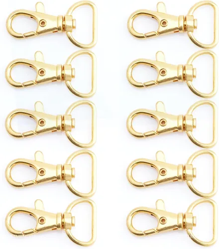 Miniatura 9 de 20 ganchos giratorios de pinza de langosta para hacer bolsos, clip de cordón de macramé CSPS (5/8 pulgadas, plateado)