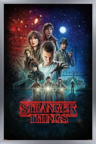 Miniatura 8 de Trends International Netflix Stranger Things - Póster de pared de una hoja, 14.725 x 22.375 pulgadas, versión enmarcada de madera de granero