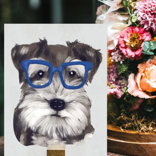 Miniatura 70 de Andaz Press Póster impreso para pared de perro, 8.5 x 11 pulgadas, Bulldog inglés con gafas negras, 1 paquete, regalo de cumpleaños de Navidad, sin