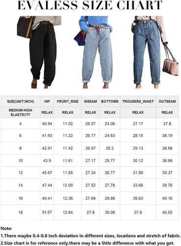 Miniatura 6 de EVALESS Pantalones de mezclilla holgados de cintura alta para mujer, casuales, holgados, recortados, pantalones de mezclilla Y2K