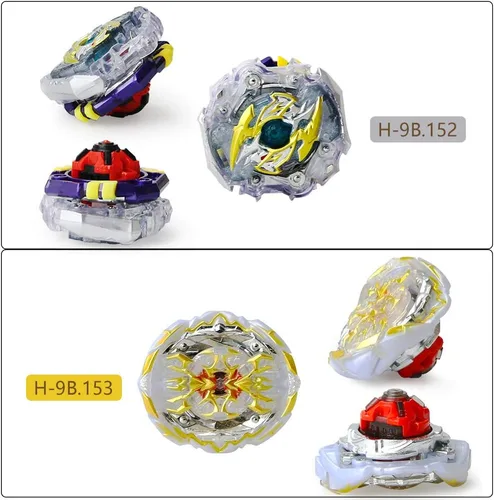 Miniatura 4 de Ingooood Juguetes giratorios para niños, paquete Fusión Metal, 6 piezas, Battle Top Burst Juego de alto rendimiento con 2 lanzadores (H-9A)