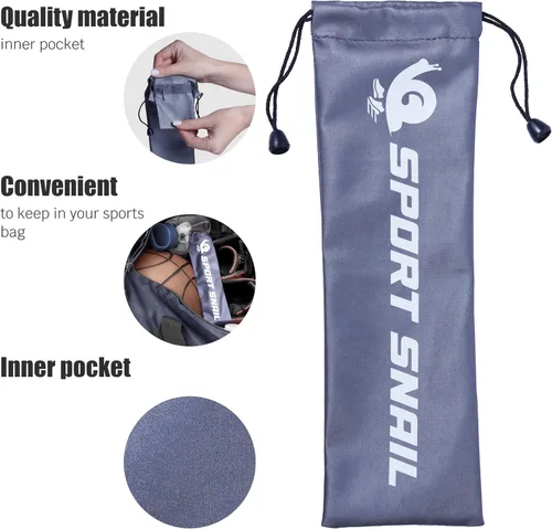Miniatura 8 de Bomba de mano para pelotas – Bomba de aire portátil con aguja de 3 piezas y estuche compacto – Inflador deportivo pequeño – Voleibol, fútbol