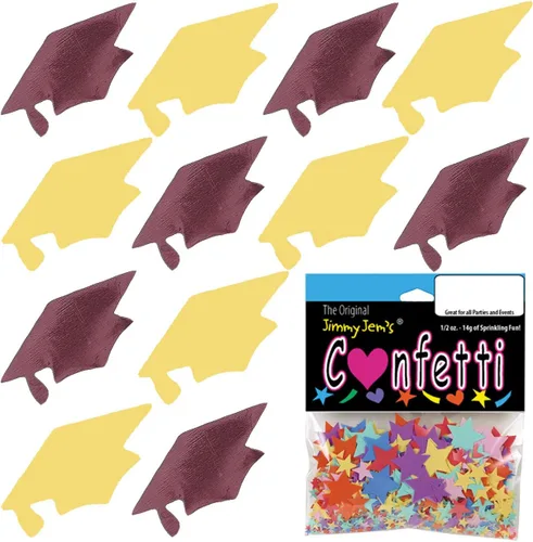 Miniatura 21 de Confetti Grad Cap Negro, Azul Marino Combo - 2 bolsas de media onza (1 oz)