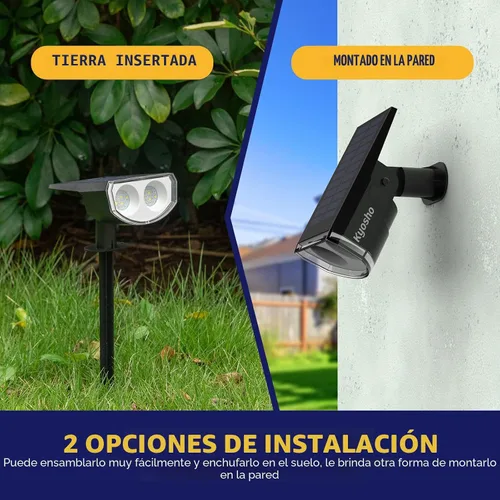 Miniatura 8 de Kyosho - Focos solares de color para exteriores, 9 modos de iluminación, luces de Halloween y Navidad, 38 LEDs, cambio de color, impermeables, RGBW