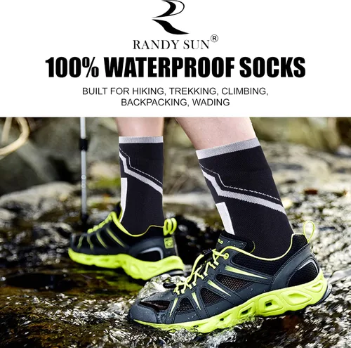 Miniatura 4 de RANDY SUN - Calcetines 100 impermeables unisex para practicar senderismo caminar correr esquiar etc