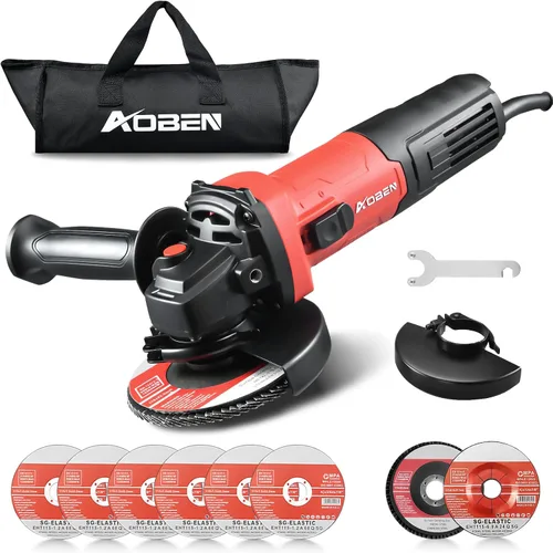 Miniatura 9 de AOBEN Amoladora angular inalámbrica de 4-1/2 pulgadas, herramienta de amoladora con batería de 21V, amoladoras eléctricas de potencia, motor sin