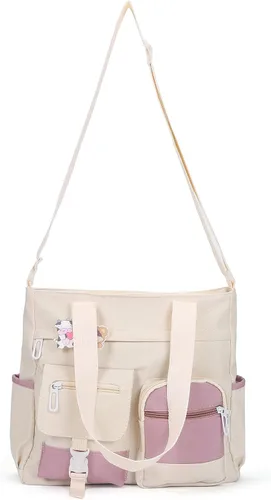 Miniatura 7 de Bolso Cruzado Phaoullzon Lindo para Adolescentes, Bolso de Mensajero Kawaii de Nylon, Bolso de Hombro, Bolso de Mano