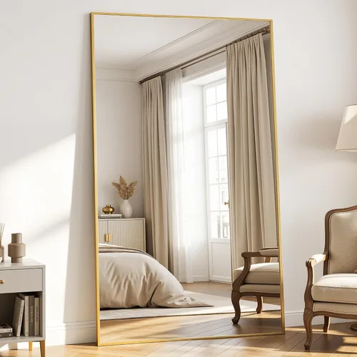 Miniatura 42 de Antok Espejo de Cuerpo Entero, Espejo de Piso de 58"x18" con Soporte, Espejos Montados Colgantes para Dormitorio, Sala de Estar, Vestidor, Comedor