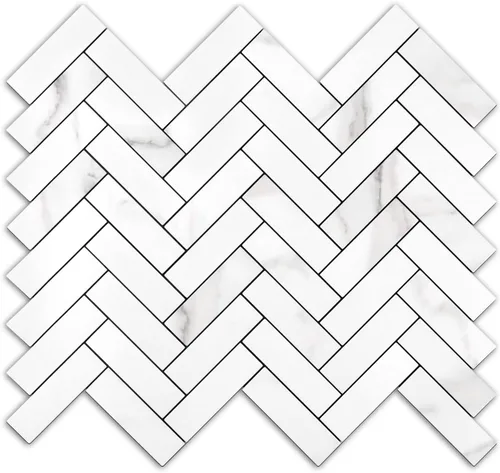 Miniatura 11 de STICKGOO 10 láminas para salpicaderos de azulejos para despegar y pegar, azulejos de salpicadero de PVC, azulejos de pared autoadhesivos en espiga