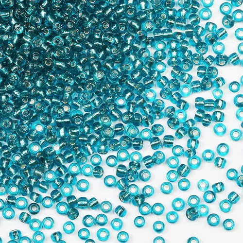 Miniatura 131 de Cuentas de semillas doradas transparentes de 4 mm al por mayor para hacer joyas, 110 gramos, aproximadamente 1600 piezas, cuentas de vidrio 6/0