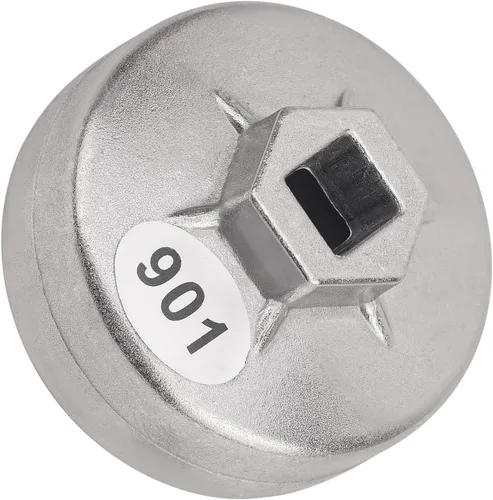 Miniatura 5 de AHL 901 Tapa 65mm Llave de filtro de aceite de 14 ranuras con accionamiento cuadrado de 1/2" Herramientas de extracción de filtro de aceite Juego
