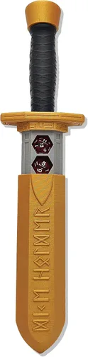 Miniatura 16 de MunnyGrubbers - Soporte para dados de daga de espada - (Juego de 7 dados D20 aleatorios incluidos) - Almacenamiento de dados poliédricos Mármol