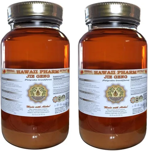 Miniatura 7 de HawaiiPharm Jie Geng, extracto líquido de raíz de Platycodon (Platycodon Grandiflorus) Tintura, Jie Geng, suplemento herbario de 4 onzas