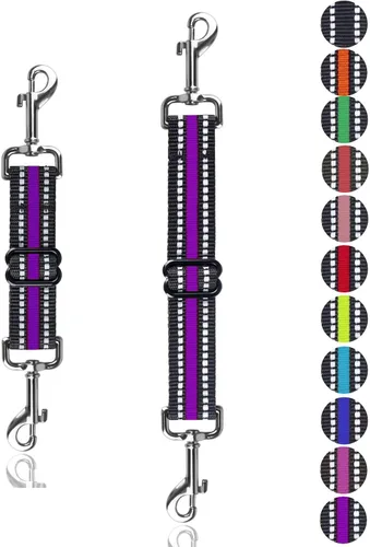Clip de seguridad para el collar de punta, clip de seguridad para perro, conector de arnés para perro, correa de respaldo de nailon reflectante