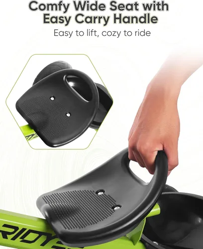 Miniatura 4 de RIDYEE Triciclo para niños de 1.5 a 5 años, triciclo para edades de 2 a 4 años, distancia entre ejes trasera extra ancha para estabilidad, triciclos