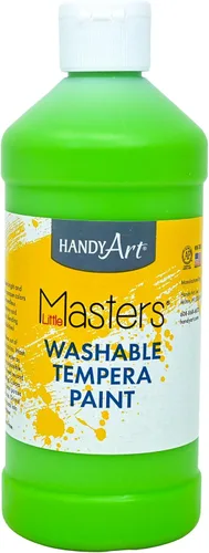 Miniatura 31 de Handy Art Little Masters - Pintura al temple lavable, turquesa, botella de 128 onzas, brillante y mezclable, alta opacidad, colores lavables