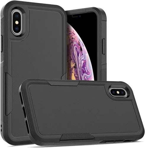 Miniatura 16 de Funda WOGROO para iPhone 8 Plus, iPhone 7 Plus de 5.5 pulgadas, funda protectora para teléfono a prueba de golpes, fuerte y duradera, color negro