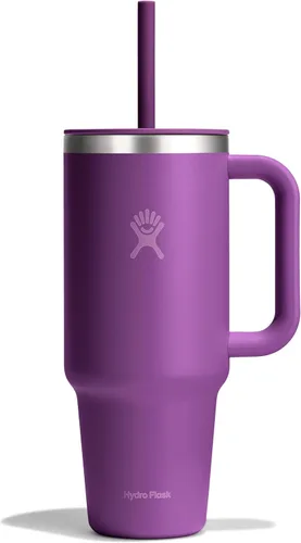 Miniatura 71 de Hydro Flask Vaso de Viaje con Asa, Tapa y Pajita - Acero Inoxidable Aislado en 24 Oz Aloe