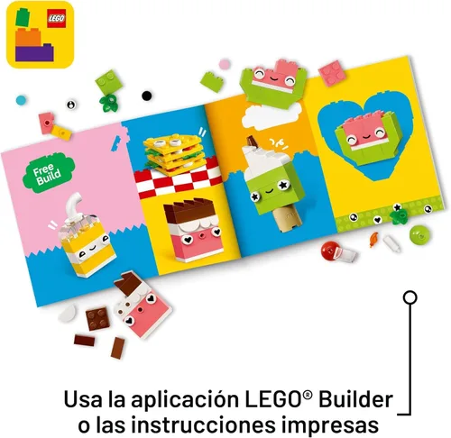 Miniatura 4 de LEGO Classic Creative Food Friends Set de Construcción de Juguete - Comida de Simulación para Niños, Niños y Niñas, Edades 4+ - Juguete Educativo