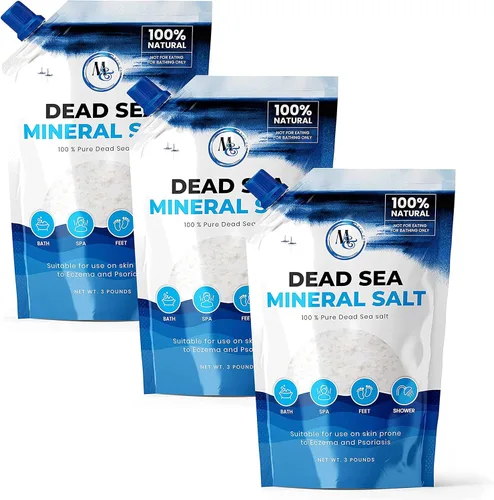 Miniatura 10 de Sal del Mar Muerto – Sales del Mar Muerto para remojo, sal mineral para baño, spa, ducha – Sal de baño pura y natural para remojo de pies