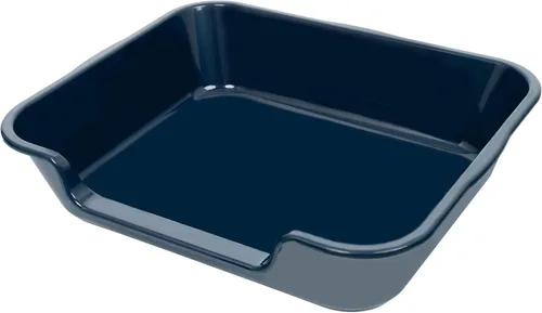 Miniatura 7 de 1 paquete de caja de arena extra grande para gatos (material ABS), corral de arena para gatos mayores de entrada baja para gatos geriátricos
