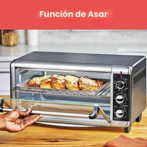 Miniatura 6 de Horno tostador a convección Black + Decker, 8 rebanadas, extra-amplio, para mesada, Acero inoxidable/Negro
