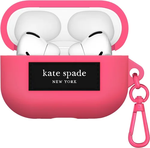Miniatura 20 de Kate Spade New York Estuche Protector para AirPods Pro con Anillo para Llavero - Flowerbed Blue, Compatible con AirPods Pro de 2ª / 1ª
