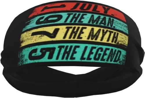 Miniatura 4 de July The Man The Myth The Legend 1975 Headband for Men Women Sports Sweatband for Fitness Exercise Moisture Wicking Running Yoga Hairbands