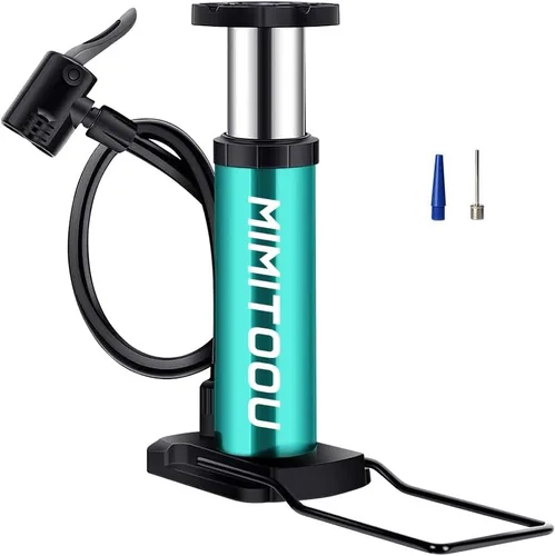 Miniatura 10 de Bomba para Bicicleta, Mini Bomba de Bicicleta Portátil Bomba de Piso para Bicicleta con Válvulas Presta y Schrader Bomba de Aire de Piso