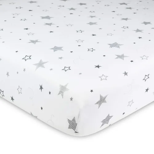 Miniatura 4 de American Baby Company Paquete de 3 sábanas bajeras para cuna 100% algodón natural de 52 x 28 pulgadas, suaves, transpirables, hipoalergénicas