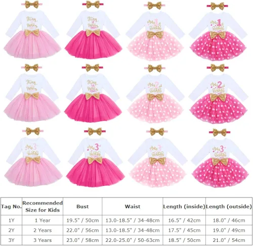 Miniatura 7 de ODASDO Juego de ropa de 2 piezas para bebés y niñas pequeñas de manga larga tutú con lazo para la cabeza