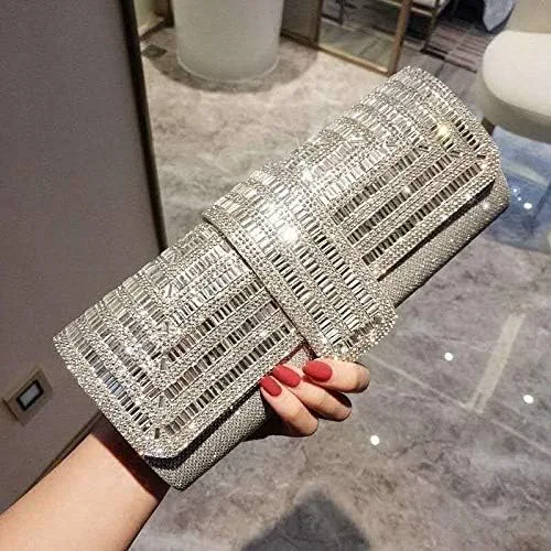 Miniatura 2 de Labair Bolso de noche y embragues para mujer, bolso de mano brillante con diamantes de imitación para boda, fiesta, despedida de soltera.