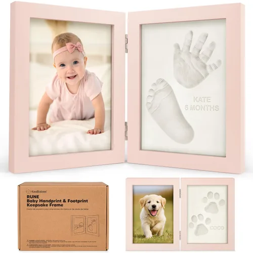 Miniatura 11 de KeaBabies Kit personalizado de manos y huellas para bebé, arcilla de secado rápido, kit de pies de recuerdo y huellas de manos para recién nacidos