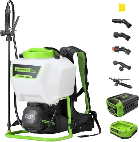 Miniatura 12 de Greenworks Pulverizador de Mochila a Batería de 80V de 4 Galones con 5 Boquillas, Presión de 70PSI-Herbicida, Control de Plagas, Desinfección
