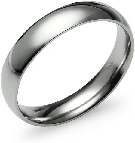 SILVERLINE JEWELRY Anillo de acero inoxidable en tono plateado pulido, oro amarillo, oro rosa, negro y azul de 0.157 in para hombres y mujeres,