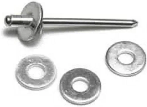 Miniatura 3 de Arandelas de respaldo de remache de aluminio 1/4" Cantidad 100