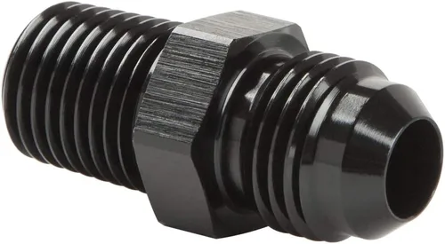 Miniatura 39 de 3AN macho Flare a 1/4 NPT tubo macho 90 grados codo adaptador unión aluminio negro