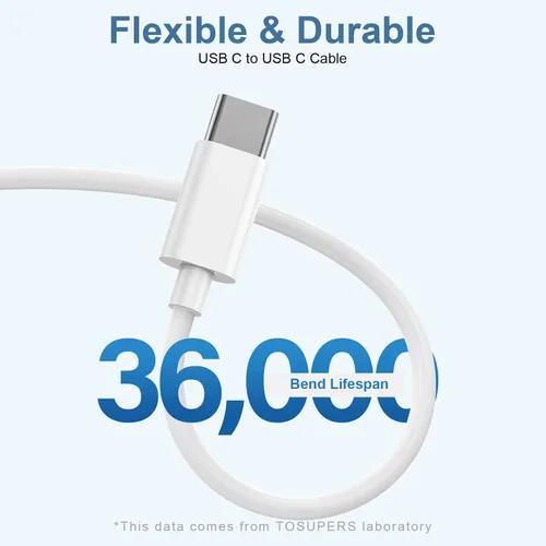Miniatura 4 de Cable de carga USB C a USB C para Apple, 3 pies 60 W, paquete de 3 unidades, USBC/tipo C a tipo C, cable de carga rápida compatible con iPhone 17/17
