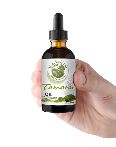 Miniatura 5 de Bella Terra Oils - Aceite orgánico de tamanu de 4 onzas - Prensado en frío y puro, lleno de antioxidantes y nutrientes beneficiosos, logra una piel